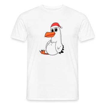 Noël mouette - T-shirt homme - blanc - Devant - AI Model Male 178 dark (178cm)