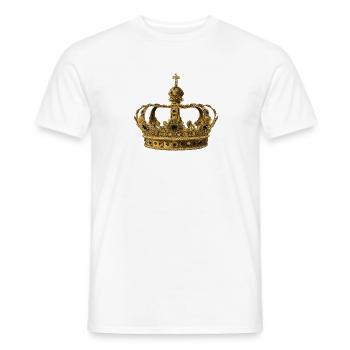 Crown - Men's T-Shirt - white - Front - AI Model Male 178 dark (178cm)