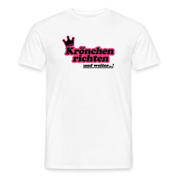 Krönchen richten 2Farben - Männer T-Shirt - Weiß - Vorne - AI Model Male 178 dark (178cm)