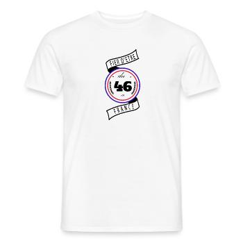 Fier D'être Du 46 Lot France - T-shirt homme - blanc - Devant - AI Model Male 178 dark (178cm)