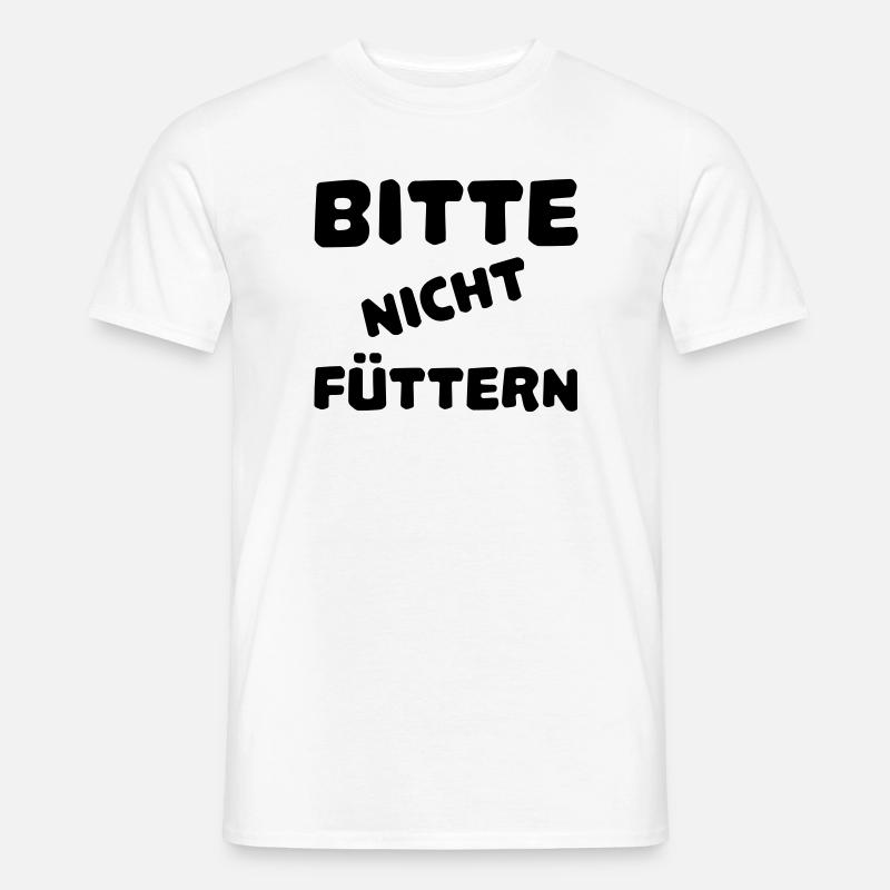 Bitte nicht füttern - Männer T-Shirt - Weiß