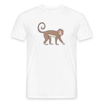 Marmoset Monkey - Men's T-Shirt - white - Front - AI Model Male 178 dark (178cm)