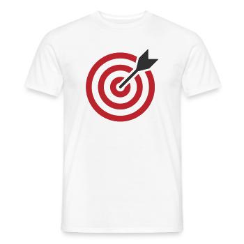 Zielscheibenpfeil - Männer T-Shirt - Weiß - Vorne - AI Model Male 178 dark (178cm)
