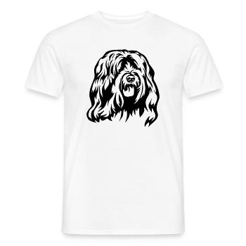 Tibetan Terrier Head - Men's T-Shirt - white - Front - AI Model Male 178 dark (178cm)