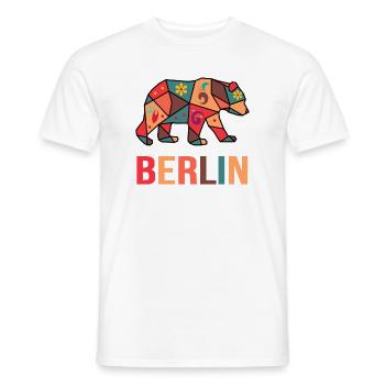 Hauptstad Berlin Great motif for Berliners - Men's T-Shirt - white - Front - AI Model Male 178 dark (178cm)