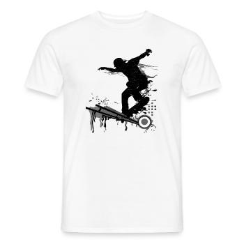 Skate - Skateboard - Skater Vintage - T-shirt homme - blanc - Devant - AI Model Male 178 dark (178cm)