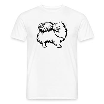 Dwarf spitz - Men's T-Shirt - white - Front - AI Model Male 178 dark (178cm)