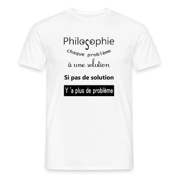 My philosophie - T-shirt homme - blanc - Devant - AI Model Male 178 dark (178cm)