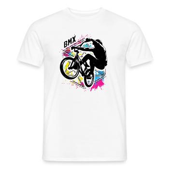 Colorful Bmx | Bmx Bike Colourful | Bmx Bike - Men's T-Shirt - white - Front - AI Model Male 178 dark (178cm)