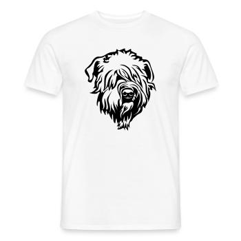 Tête de Terrier wheaten - T-shirt homme - blanc - Devant - AI Model Male 178 dark (178cm)