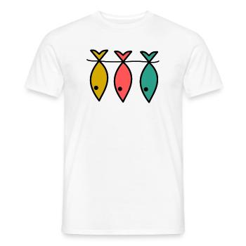 FISCH. ANGELN. FISCHER. BOOT. RUHESTAND. FEST - Männer T-Shirt - Weiß - Vorne - AI Model Male 178 dark (178cm)
