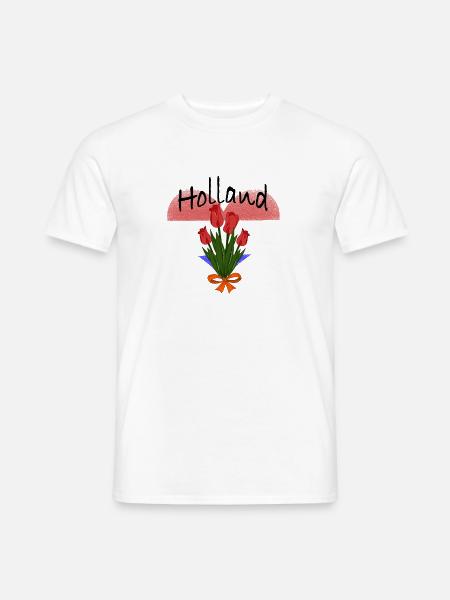 Tulip heart from Holland - Men's T-Shirt - white