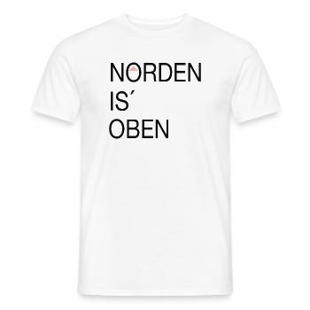 Norden is oben - Männer T-Shirt - Weiß - Vorne - AI Model Male 178 dark (178cm)