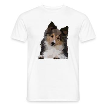 Dani, der Sheltie - Männer T-Shirt - Weiß - Vorne - AI Model Male 178 dark (178cm)