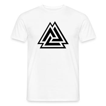 Valknut Knoten der Gefallenen in der Schlacht - Männer T-Shirt - Weiß - Vorne - AI Model Male 178 dark (178cm)