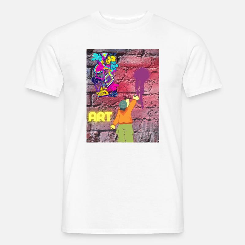 Graffiti ART - Männer T-Shirt - Weiß