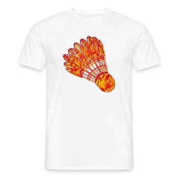 Badminton Badminton Fire Dessin - T-shirt homme - blanc - Devant - AI Model Male 178 dark (178cm)