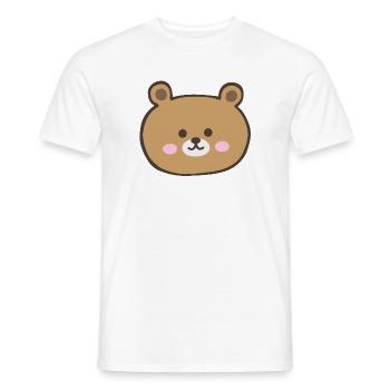 Bear Face - Men's T-Shirt - white - Front - AI Model Male 178 dark (178cm)