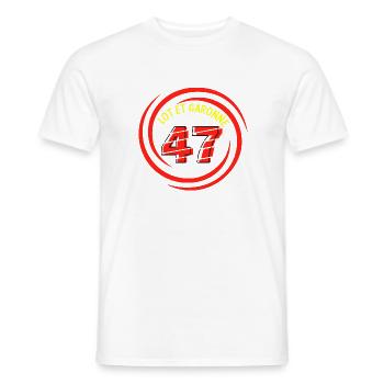 Lot et garonne - T-shirt homme - blanc - Devant - AI Model Male 178 dark (178cm)