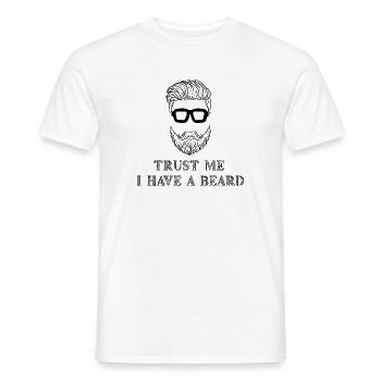 Beard Wearer Beard Statement Mustache Humorous - Men's T-Shirt - white - Front - AI Model Male 178 dark (178cm)