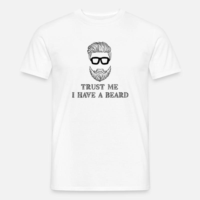 Bartträger Bart Statement Schnurrbart Humorvoll - Männer T-Shirt - Weiß