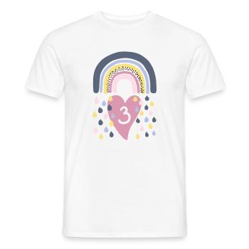 Rainbow 3rd Birthday Children - Men's T-Shirt - white - Front - AI Model Male 178 dark (178cm)