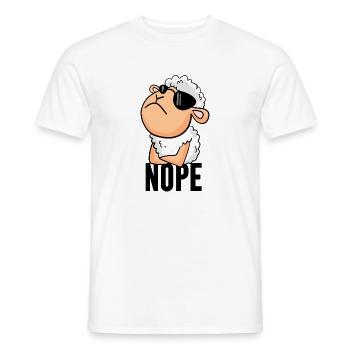 Schaf nope lustig - Männer T-Shirt - Weiß - Vorne - AI Model Male 178 dark (178cm)