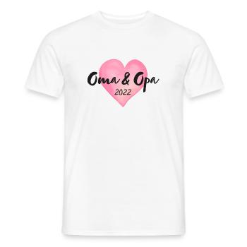 Oma & Opa 2022 Herz - Männer T-Shirt - Weiß - Vorne - AI Model Male 178 dark (178cm)