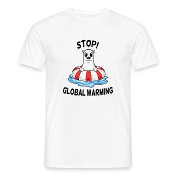Klimawandel Klimaschutz - Männer T-Shirt - Weiß - Vorne - AI Model Male 178 dark (178cm)