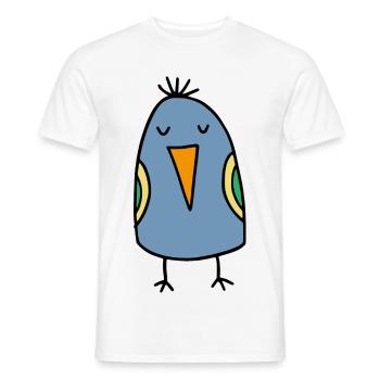 Funny bird - Men's T-Shirt - white - Front - AI Model Male 178 dark (178cm)