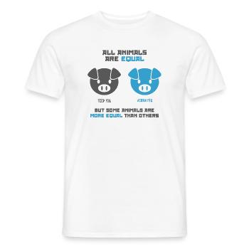 Feed Pig, Acorn Pig - Men's T-Shirt - white - Front - AI Model Male 178 dark (178cm)