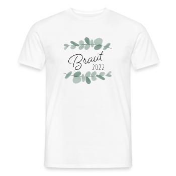 Braut 2022 Eukalyptus - Männer T-Shirt - Weiß - Vorne - AI Model Male 178 dark (178cm)