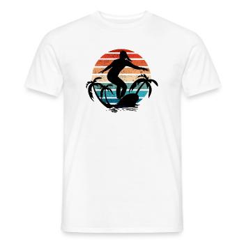 Surfer Girl Sunset - Men's T-Shirt - white - Front - AI Model Male 178 dark (178cm)