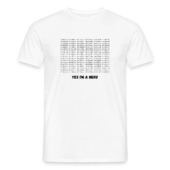 Je suis un nerd - T-shirt homme - blanc - Devant - AI Model Male 178 dark (178cm)