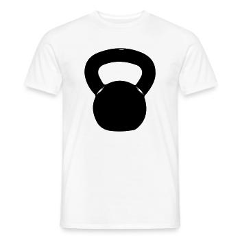 Kettlebell - Men's T-Shirt - white - Front - AI Model Male 178 dark (178cm)