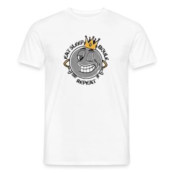 Boules de boules pour bouler et pétanque king boulen - T-shirt homme - blanc - Devant - AI Model Male 178 dark (178cm)