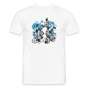 Kraken | Oktopus | Seefahrt | Abenteuer - Männer T-Shirt - Weiß - Vorne - AI Model Male 178 dark (178cm)