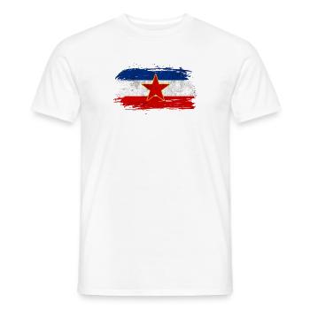 Jugoslawien Vintage Flagge - Männer T-Shirt - Weiß - Vorne - AI Model Male 178 dark (178cm)