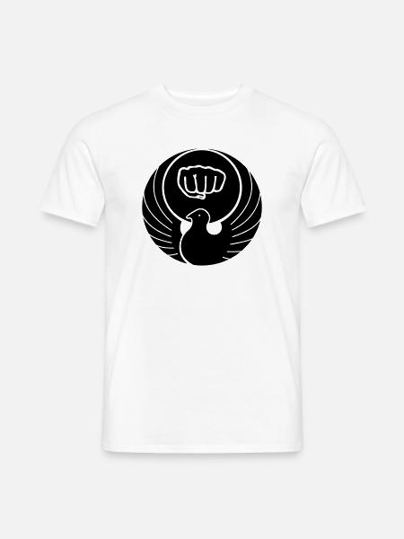 Wado pigeon with karate fist - Men's T-Shirt - white