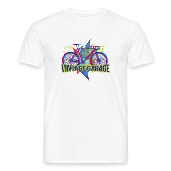 Vintage Garage - Men's T-Shirt - white - Front - AI Model Male 178 dark (178cm)