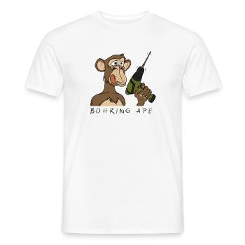 BOHRING APE - Männer T-Shirt - Weiß - Vorne - AI Model Male 178 dark (178cm)