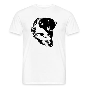 Appenzeller Sennenhund Kopf - Men's T-Shirt - white - Front - AI Model Male 178 dark (178cm)