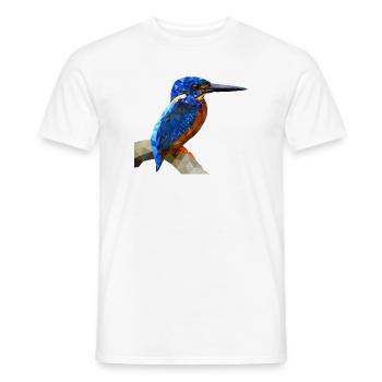 Conception d’oiseaux martin-pêcheurs : cadeau de pêche à la nature - T-shirt homme - blanc - Devant - AI Model Male 178 dark (178cm)