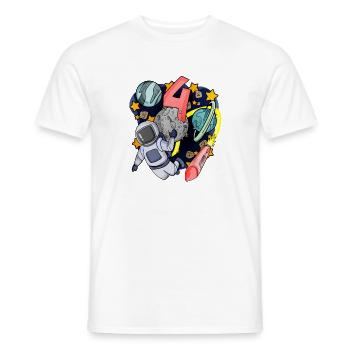 4 birthday boy - 4 years old - I am 4 - Men's T-Shirt - white - Front - AI Model Male 178 dark (178cm)