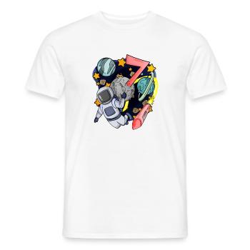 7 anniversaire garçon - 7 ans - J’ai 7 ans - T-shirt homme - blanc - Devant - AI Model Male 178 dark (178cm)