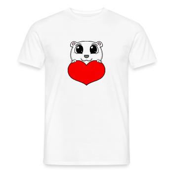 Polar bear - Men's T-Shirt - white - Front - AI Model Male 178 dark (178cm)