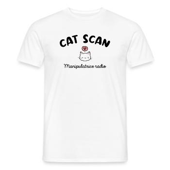 CAT SCAN Manipulatrice radio Chat Radiologie - T-shirt homme - blanc - Devant - AI Model Male 178 dark (178cm)