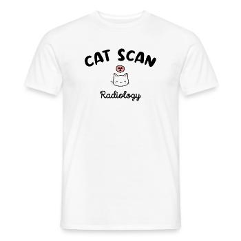 CAT SCAN Radio Manipulator Katzenradiologie - Männer T-Shirt - Weiß - Vorne - AI Model Male 178 dark (178cm)