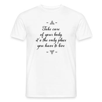 Yoga - T-shirt homme - blanc - Devant - AI Model Male 178 dark (178cm)