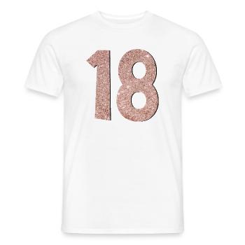 Zahl 18 - 18. Geburtstag - Achtzehn - Männer T-Shirt - Weiß - Vorne - AI Model Male 178 dark (178cm)